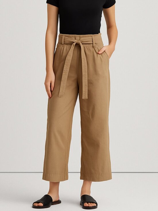 H&M Paperbag Waist Wide-Leg Pants - Picture 1 of 4